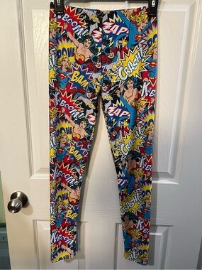 DC Comics Originals "The Justice League" Comic Strip Leggings Female Superheroes